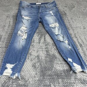 Cello Distressed Blue Women's Jeans - Casual Ripped Denim